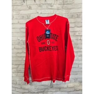 Mens Ohio State OSU Buckeyes NCAA Long Sleeve Waffle Shirt Size Small New